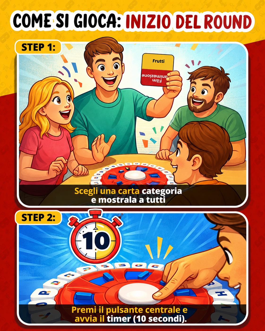 Step 1: pesca una carta categoria e mostrala a tutti